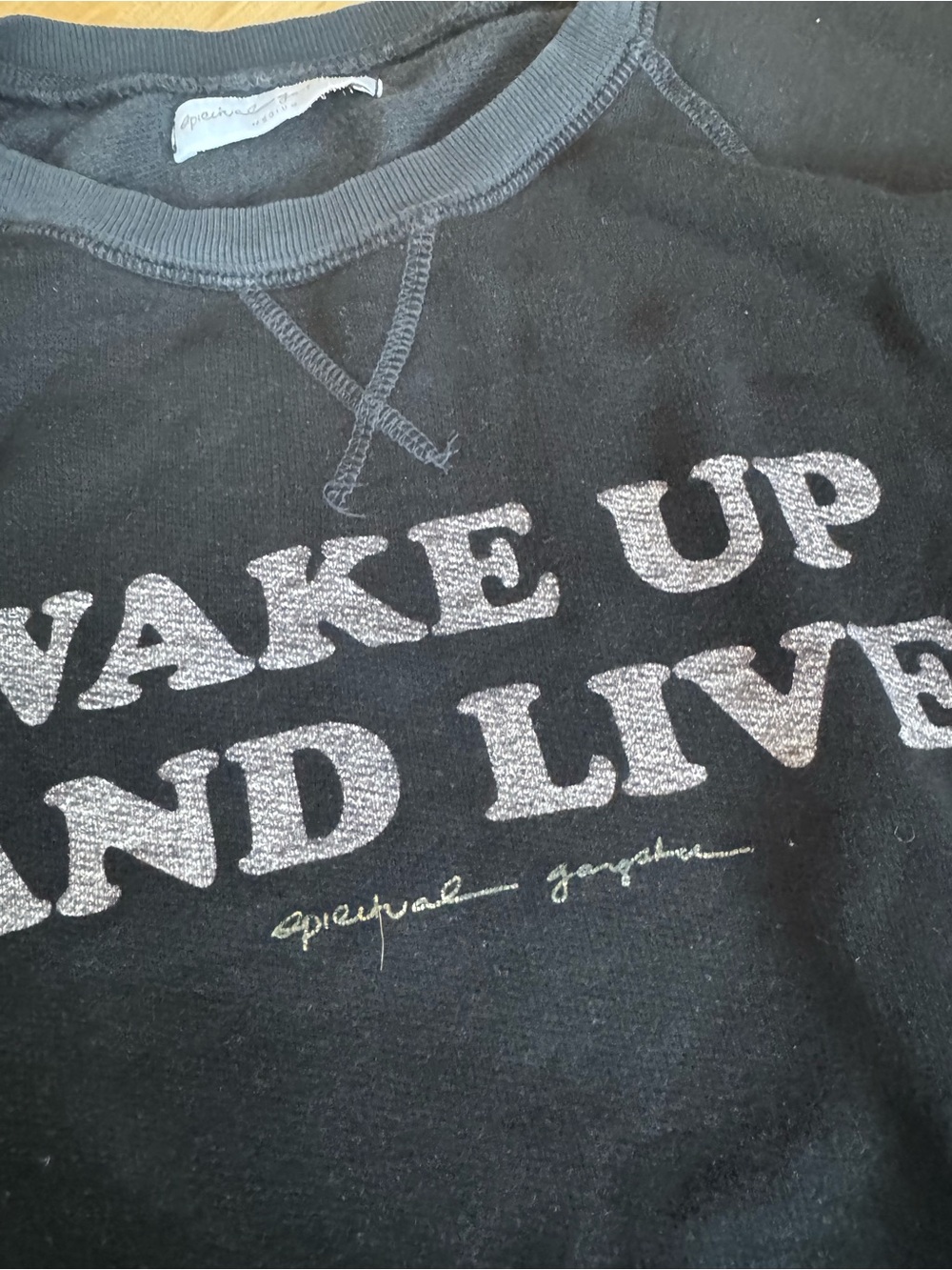 Spiritual Gangster Black 'Wake Up and Live' Crewneck Sweatshirt - Picture 5 of 9